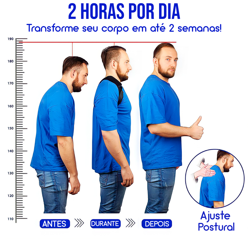 Corretor Postural Magnético Unissex - (Coluna, Ombro, Lombar e Clavícula)