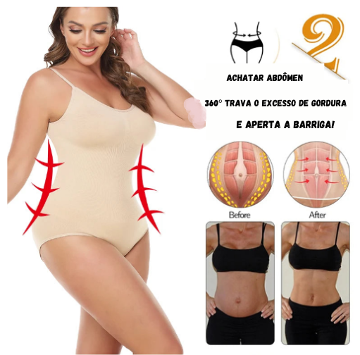 Cinta Modeladora Bodysuit Sem costura.[Modele sua Autoestima, Sua Arma Secreta, Sua Nova Silhueta]