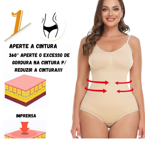 Cinta Modeladora Bodysuit Sem costura.[Modele sua Autoestima, Sua Arma Secreta, Sua Nova Silhueta]