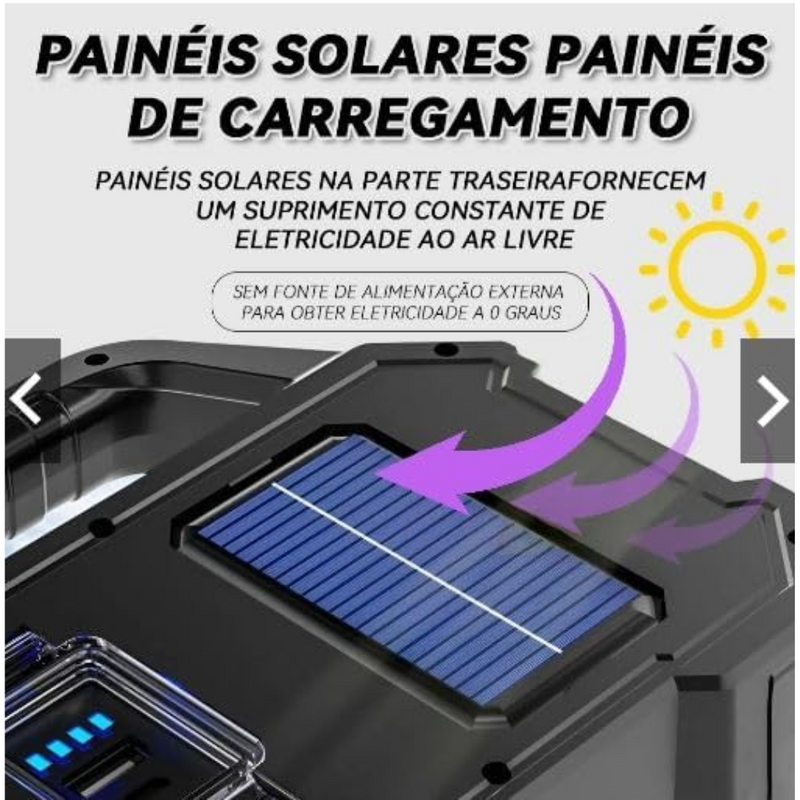 Lanterna LED Portátil Recarregável USB, [ Luz Solar 500 Lumens ]