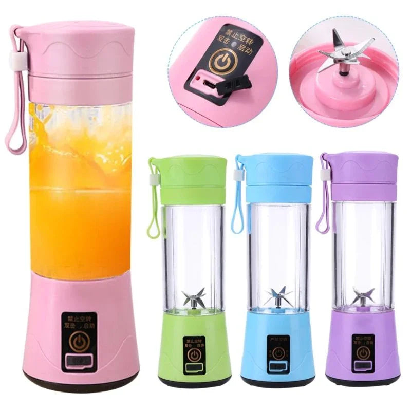 Mini liquidificador portátil usb suco shake 6 lâminas