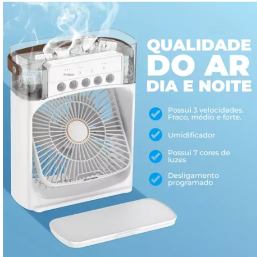 Mini Ar Condicionado 3 em1 [HydraChill Seu Clima, Sua Escolha!]